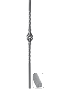 Pilastre torsade+pigne C30x30mm-H1100mm