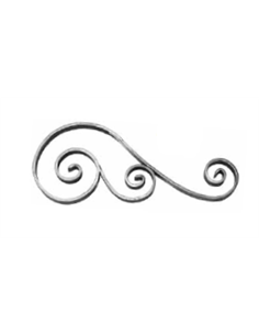 Motif volute dessus de portail 20x6mm-450x190mm