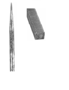 Pointe pour grille C14x14mm-H300mm