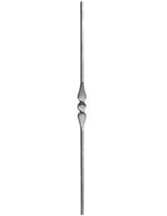 Barreau+ motif centrale C12x12mm-H1000mm