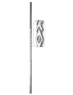 Barreau C14x14mm-H1000mm