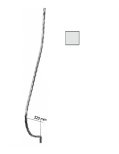 Barreau galbé C14-H1000mm