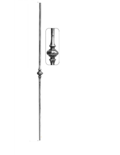 Barreau + motif centrale D12mm-H1000mm