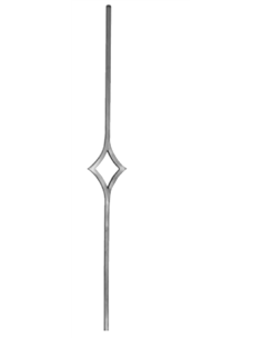 Barreau motif centrale  C12x12mm-120x1000mm