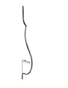 Barreau galbé C14x14mm H1000mm