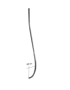 Barreau galbé C14x14mm H1050mm