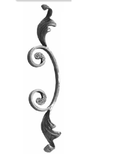 Volute +feuilles P12x6mm 80x350mm