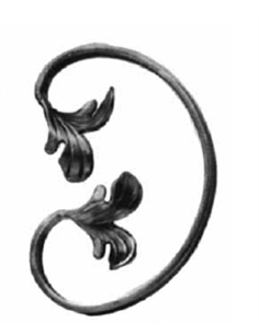 Volute +feuilles P12x6mm 150x200mm