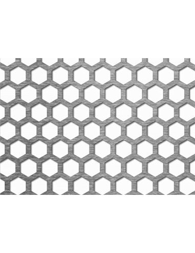 Tôle perforée Hexagonal brute
