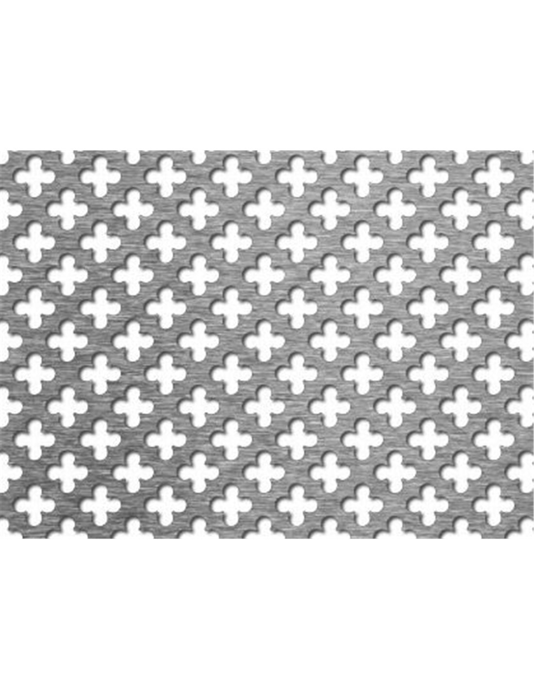 Tôle perforée motif trèfle et rond 2000 x 1000 x 1mm - La Mine de Fer