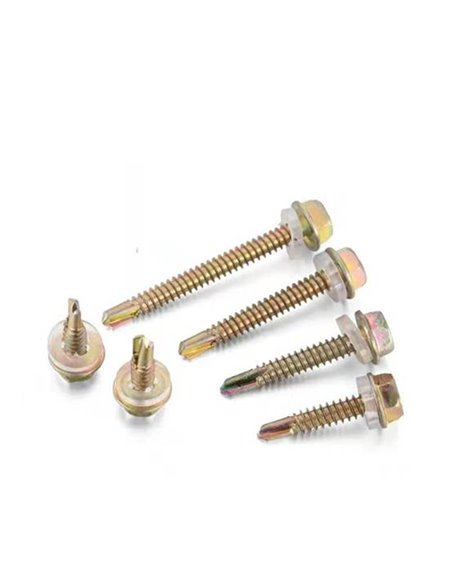 Vis à tôle autoforeuse à tête hexagonale - rondelle EPDM