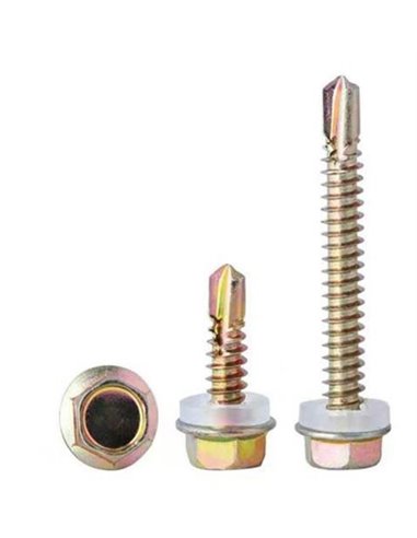 Vis à tôle autoforeuse à tête hexagonale - rondelle EPDM