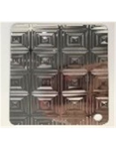 Relief carré Argenté