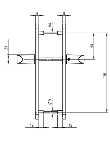 Ensemble poignée TELLUS - Entraxe 70