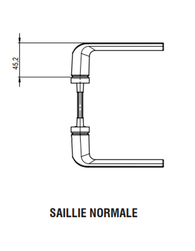 Ensemble poignée TELLUS - Entraxe 70