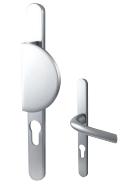 Ensemble plaque/poignée ZEN - Argent