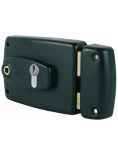 Serrure en applique horizontale à fouillot- Pêne dormant et demi-tour 