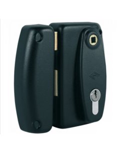 Serrure en applique verticale à fouillot- Pêne dormant et demi-tour