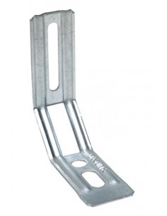 Equerre nervurée à pan coupé