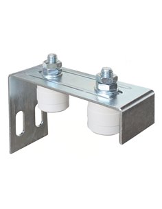 Plaque Guide Portail Coulissant à 2 Rouleaux Réglables à Visser