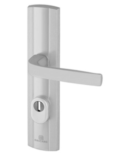 Ensemble de poignées blindées Aluminium - Expression - Béquille - Plaque 240x52m