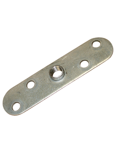 Platine pour fixation sur chant avec trou taraudé M12 L170mm