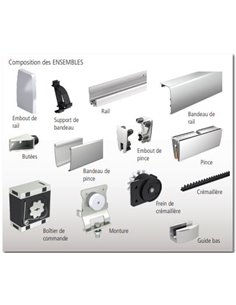 Kit SoftClose pour fermeture automatisée de baie coulissante de 1m